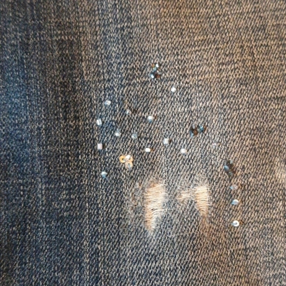Roxy destressed bootcut bedazzled 3 - Picture 3 of 6